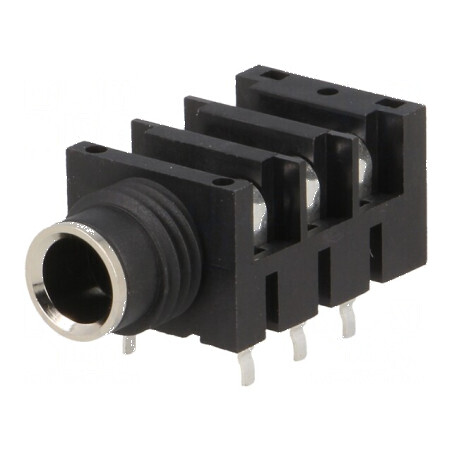 Conector Jack 6,3mm soclu mamă stereo 3 piste fără piuliță | Electronic-mag.ro | Componente Electronice
