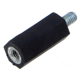 Bucșă izolantă M4, 20mm, UL94V-0, poliester | Electronic-mag.ro | Componente Electronice