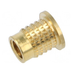 Adaos filetat alamă M8 13,8mm pentru plastic - BN 37896 | Electronic-mag.ro | Componente Electronice