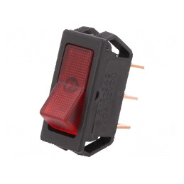 Rocker Switch ON-OFF 20A/12VDC cu Neon Roșu 50mΩ | Electronic-mag.ro | Componente Electronice