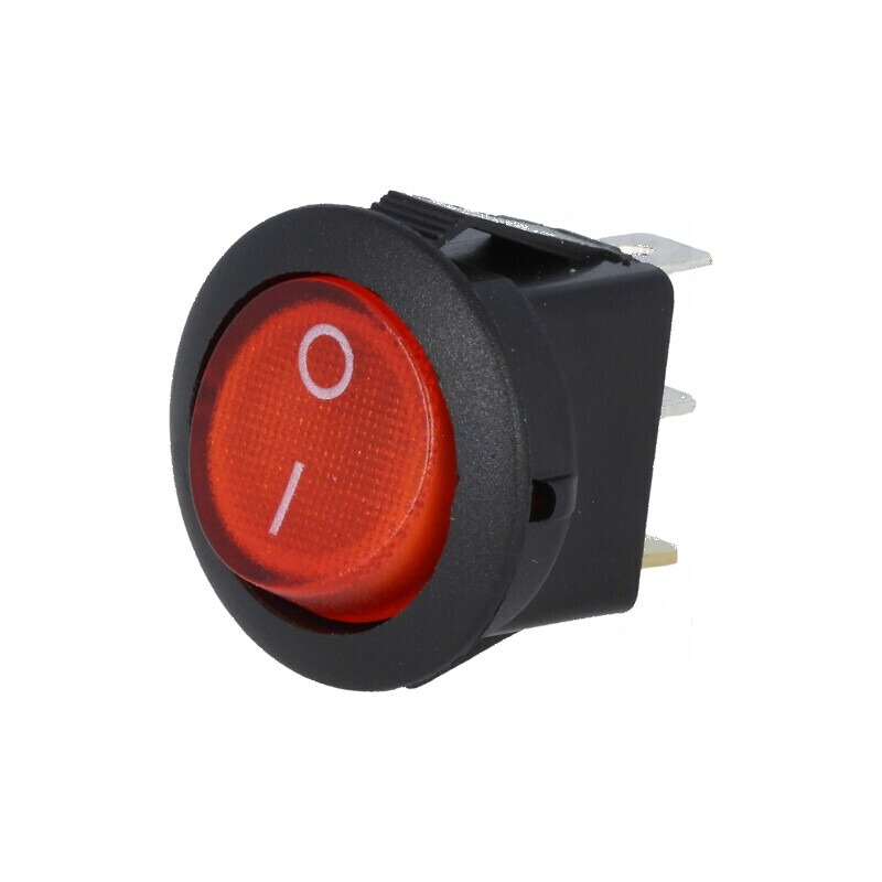 Rocker SPST ON-OFF 6,5A/250VAC cu lampă neon roșie | Electronic-mag.ro | Componente Electronice Rocker SPST ON-OFF 6,5A/250VAC cu lampă neon roșie | Electronic-mag.ro | Componente Electronice