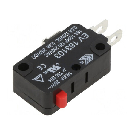 Microîntrerupător SNAP ACTION 16A 250VAC 0,6A 125VDC SPDT | Electronic-mag.ro | Componente Electronice