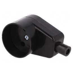 Conector alimentare AC mamă soclu 2P 250VAC 16A negru | Electronic-mag.ro | Componente Electronice