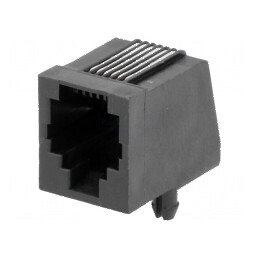 Conector RJ12 soclu 6 pini 6p6c THT în unghi | Electronic-mag.ro | Componente Electronice