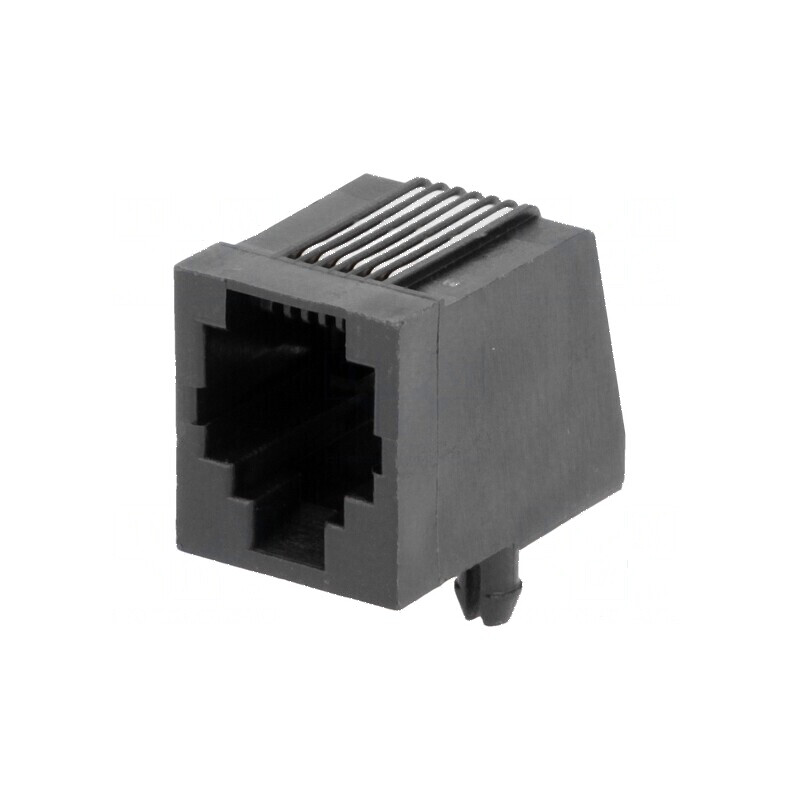 Conector RJ12 soclu 6 pini 6p6c THT în unghi | Electronic-mag.ro | Componente Electronice
