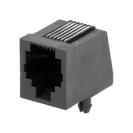 Conector RJ12 soclu 6 pini 6p6c THT în unghi | Electronic-mag.ro | Componente Electronice