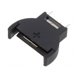Soclu vertical THT 20mm Nr.bat 1 negru | Electronic-mag.ro | Componente Electronice