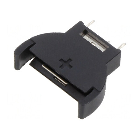 Soclu vertical THT 20mm Nr.bat 1 negru | Electronic-mag.ro | Componente Electronice