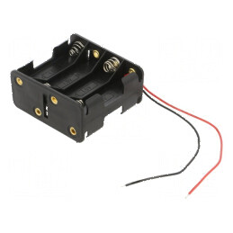 Suport baterii AA R6 cu 8 cabluri negre | Electronic-mag.ro | Componente Electronice