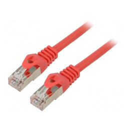 Cabluri de rețea F/UTP 6 litat CCA PVC roșu 1m 26AWG | Electronic-mag.ro | Componente Electronice