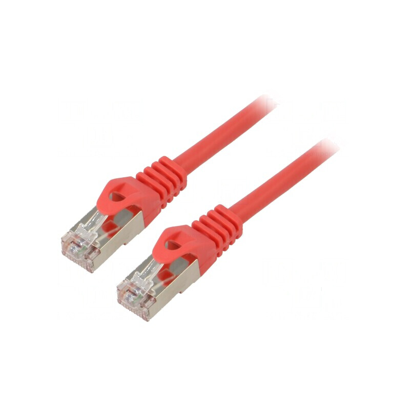 Cabluri de rețea F/UTP 6 litat CCA PVC roșu 1m 26AWG | Electronic-mag.ro | Componente Electronice