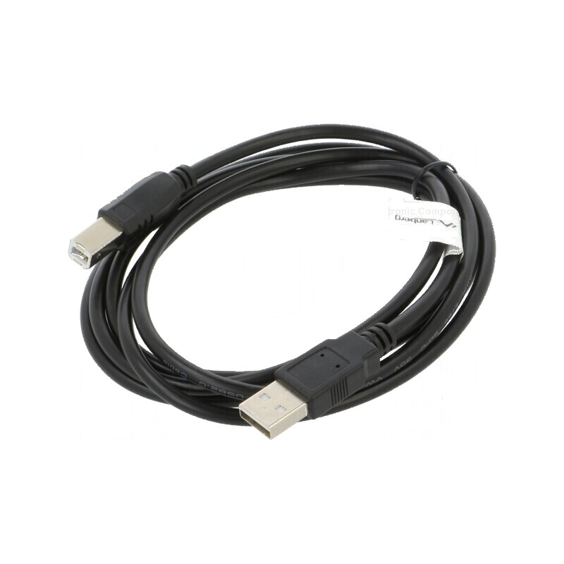 Cablu USB 2.0 A la B, 1,8m, negru, aurit | Electronic-mag.ro | Componente Electronice Cablu USB 2.0 A la B, 1,8m, negru, aurit | Electronic-mag.ro | Componente Electronice