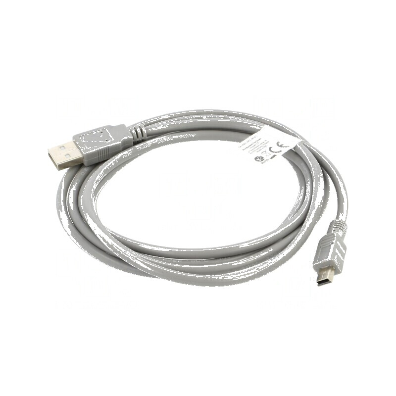 Cablu USB 2.0 A la mini B aurit 1,8m gri | Electronic-mag.ro | Componente Electronice