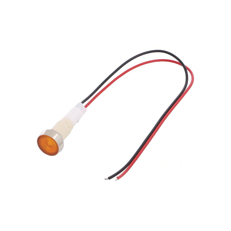 Lampă LED plată galbenă 12VDC 12VAC Ø10mm plastic | Electronic-mag.ro | Componente Electronice Lampă LED plată galbenă 12VDC 12VAC Ø10mm plastic | Electronic-mag.ro | Componente Electronice