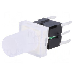 Comutator tastatură SPST-NO 0,05A/12VDC cu LED THT 1,56N | Electronic-mag.ro | Componente Electronice