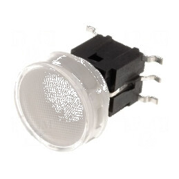 Comutator tastatură SPST-NO 0,05A/48VDC cu LED incolor | Electronic-mag.ro | Componente Electronice