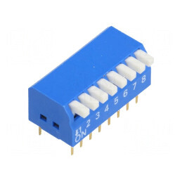Comutator DIP-SWITCH 8 Secţiuni ON-OFF 0,05A 12VDC | Electronic-mag.ro | Componente Electronice