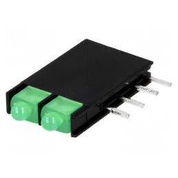 LED 1,8mm verde 20mA 70° 2 diodi 2,2-2,5V | Electronic-mag.ro | Componente Electronice