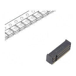 Conector M.2 NGFF orizontal SMT gold flash 67 pini 0,5A | Electronic-mag.ro | Componente Electronice