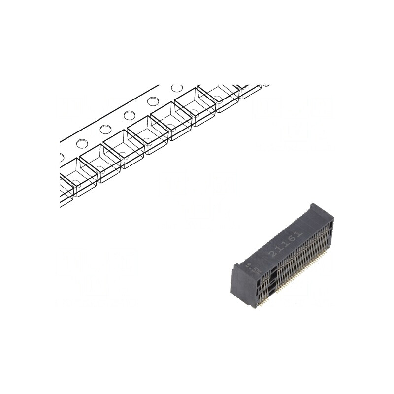 Conector M.2 NGFF orizontal SMT gold flash 67 pini 0,5A | Electronic-mag.ro | Componente Electronice Conector M.2 NGFF orizontal SMT gold flash 67 pini 0,5A | Electronic-mag.ro | Componente Electronice