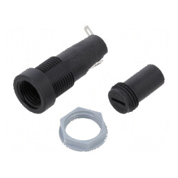 Clemă 5x20mm 10A 250VAC Orificiu Ø12,7mm Termoplast | Electronic-mag.ro | Componente Electronice