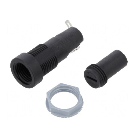 Clemă 5x20mm 10A 250VAC Orificiu Ø12,7mm Termoplast | Electronic-mag.ro | Componente Electronice