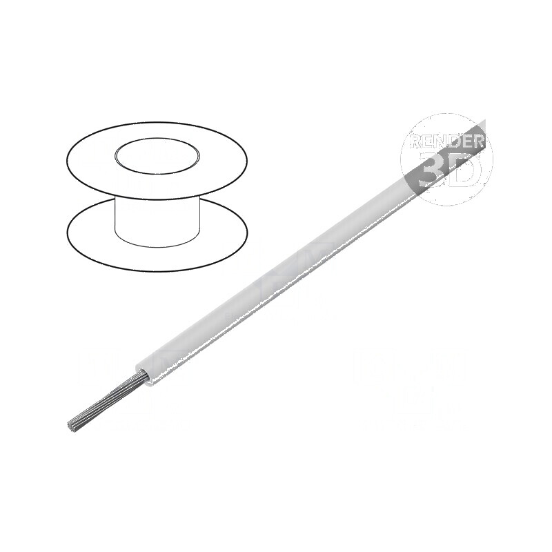 Cablu litat 30AWG TFE alb 250V 30m | Electronic-mag.ro | Componente Electronice