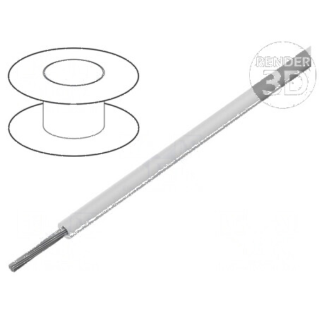 Cablu litat 30AWG TFE alb 250V 30m | Electronic-mag.ro | Componente Electronice