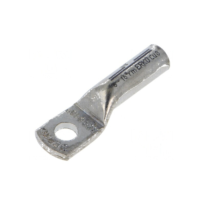 Vârf inelar tubular M6 16mm² crimpat pe cablu cositorit | Electronic-mag.ro | Componente Electronice