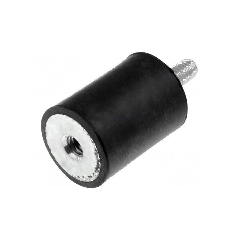 Atenuator de vibraţii M4 15mm gumă 20mm lungime 4mm înălţime 150N | Electronic-mag.ro | Componente Electronice