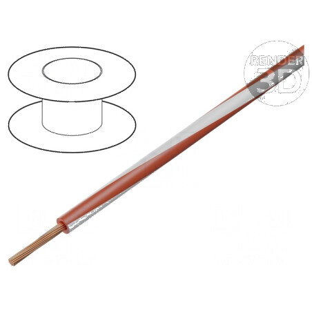 Cablu H05V2-K 1mm² 18AWG PVC roșu-alb 300V/500V | Electronic-mag.ro | Componente Electronice