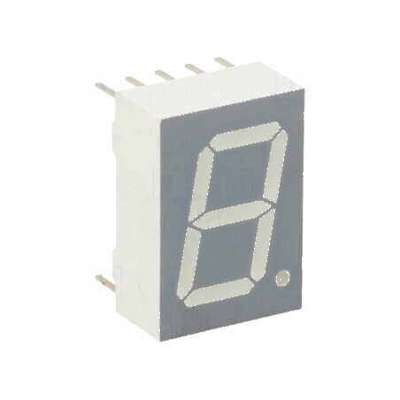 Afișaj LED 7 segmente 13mm verde 0,51 Nr.car: 1 4,5÷14mcd | Electronic-mag.ro | Componente Electronice