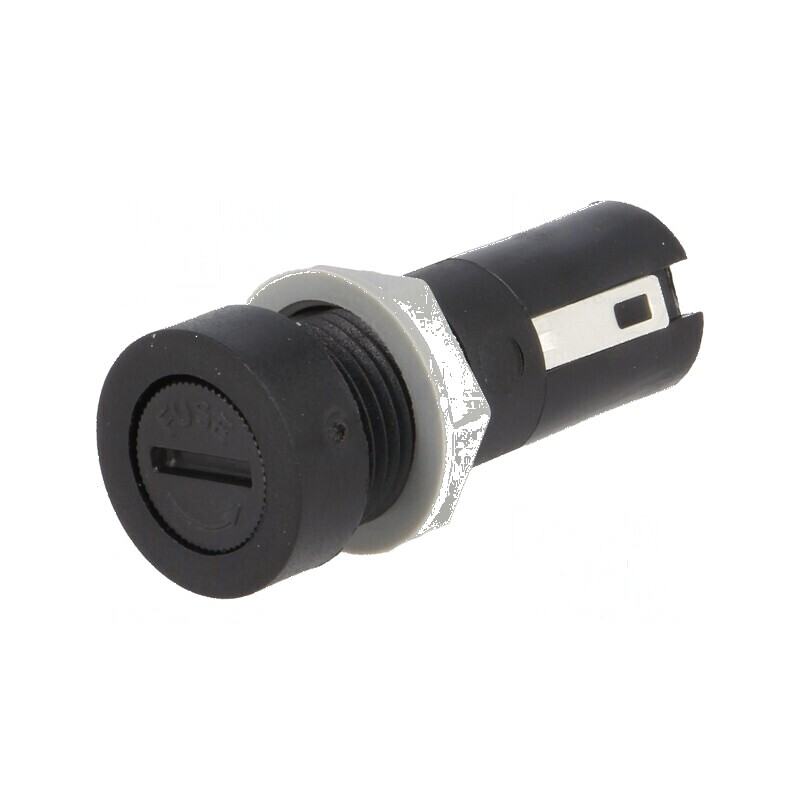 Clemă siguranţe cilindrice 5x20mm 10A neagră 250VAC pe panou | Electronic-mag.ro | Componente Electronice Clemă siguranţe cilindrice 5x20mm 10A neagră 250VAC pe panou | Electronic-mag.ro | Componente Electronice