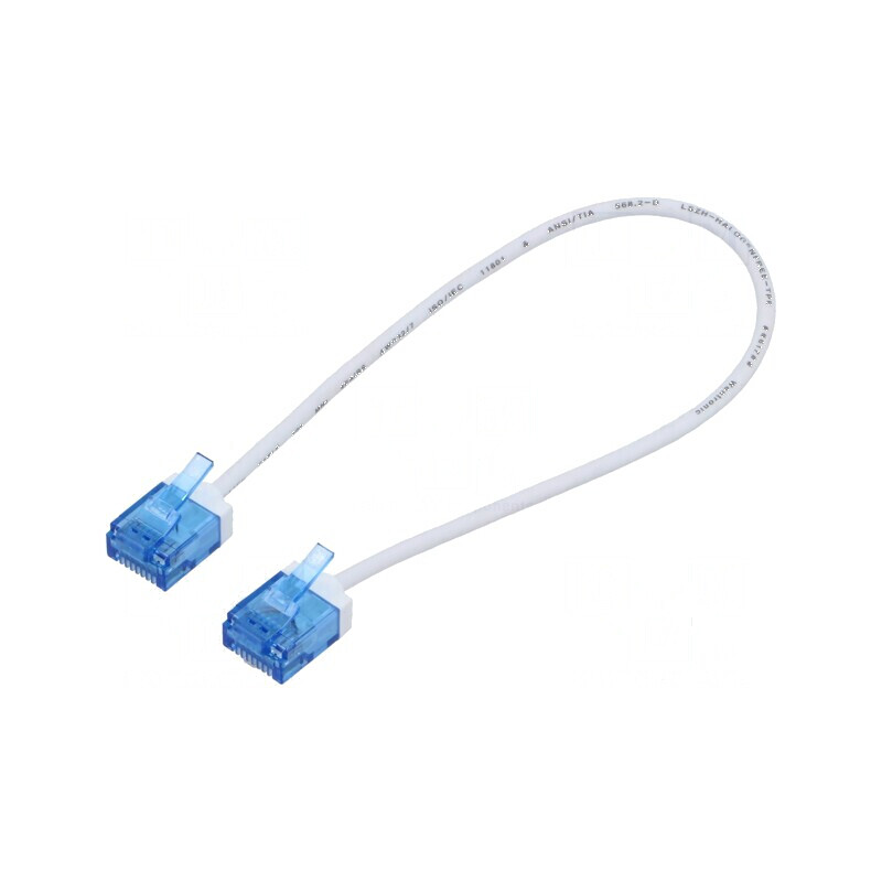 Patch cord U/UTP 6a 0,25m LSZH alb 32AWG | Electronic-mag.ro | Componente Electronice Patch cord U/UTP 6a 0,25m LSZH alb 32AWG | Electronic-mag.ro | Componente Electronice