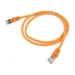 Cabluri patch S/FTP 6a 0,25m portocalie LSZH 27AWG | Electronic-mag.ro | Componente Electronice