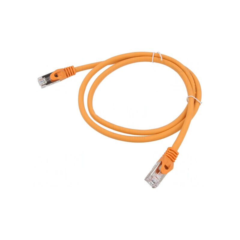 Cabluri patch S/FTP 6a 0,25m portocalie LSZH 27AWG | Electronic-mag.ro | Componente Electronice