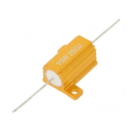 Rezistor bobinat cu radiator 25Ω 10W ±5% 50ppm/°C pentru lipit | Electronic-mag.ro | Componente Electronice