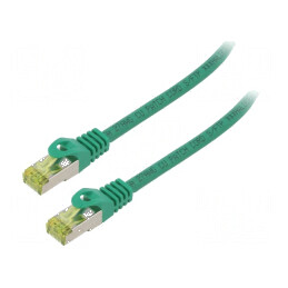 Patch cord S/FTP 6a 0,25m verde LSZH 27AWG | Electronic-mag.ro | Componente Electronice