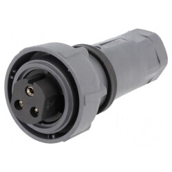 Mufă Circulară Mamă 3 PIN Nichelată Buccaneer 7000 | Electronic-mag.ro | Componente Electronice