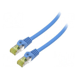 Cablul Patch S/FTP 6a LSZH Albastru 0,25m 27AWG | Electronic-mag.ro | Componente Electronice