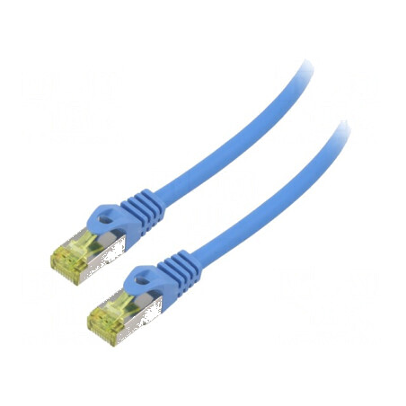 Cablul Patch S/FTP 6a LSZH Albastru 0,25m 27AWG | Electronic-mag.ro | Componente Electronice