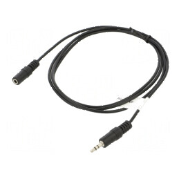 Cablu Jack 3,5mm 3pin 1,5m negru | Electronic-mag.ro | Componente Electronice