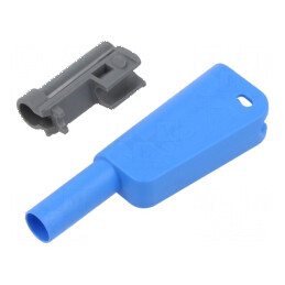Carcasa 19A albastră 55,4mm pentru mufe banană - accesorii electrice | Electronic-mag.ro | Componente Electronice