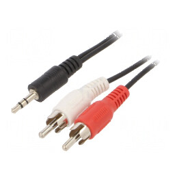 Cablu audio Jack 3,5mm la RCA 2,5m nichelat | Electronic-mag.ro | Componente Electronice