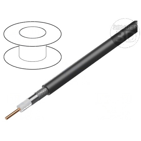 Cablu coaxial XzWDXpekw sârmă Cu PE negru 7,6mm CPR Fca | Electronic-mag.ro | Componente Electronice