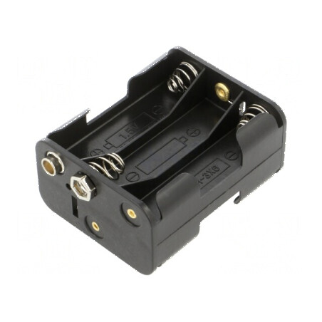 Suport baterii AA R6 6F22 negru | Electronic-mag.ro | Componente Electronice