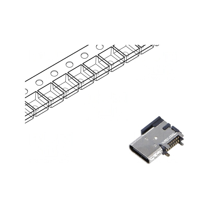 Conector USB C soclu SMT 16 PIN lateral 90° | Electronic-mag.ro | Componente Electronice Conector USB C soclu SMT 16 PIN lateral 90° | Electronic-mag.ro | Componente Electronice