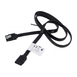 Cablu SATA 0,7m negru cu mufă pe ambele părţi | Electronic-mag.ro | Componente Electronice