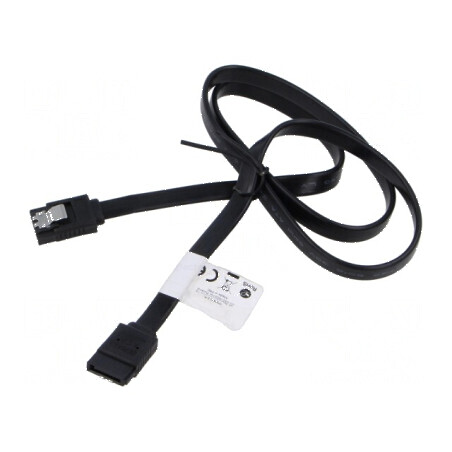 Cablu SATA 0,7m negru cu mufă pe ambele părţi | Electronic-mag.ro | Componente Electronice