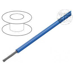 Cablu SiF 1x2,5mm2 cu litat de cupru siliconat albastru -60÷180°C, 100m | Electronic-mag.ro | Componente Electronice